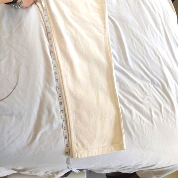 Liz Claiborne Denim White highrise Jackie Cut Jeans size 35 waist 25 inseam - Picture 6 of 7